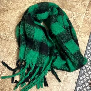 Green plaid scarf